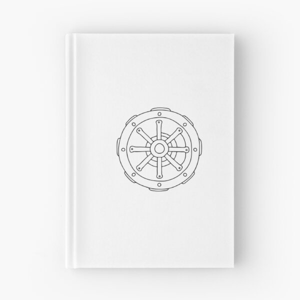 Item preview, Doodle illustration of a round vault door with thick bolts designed and sold by rasagamastore.