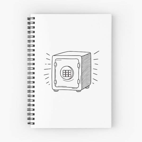 Item preview, Doodle illustration of a small vault with a keypad lock designed and sold by rasagamastore.