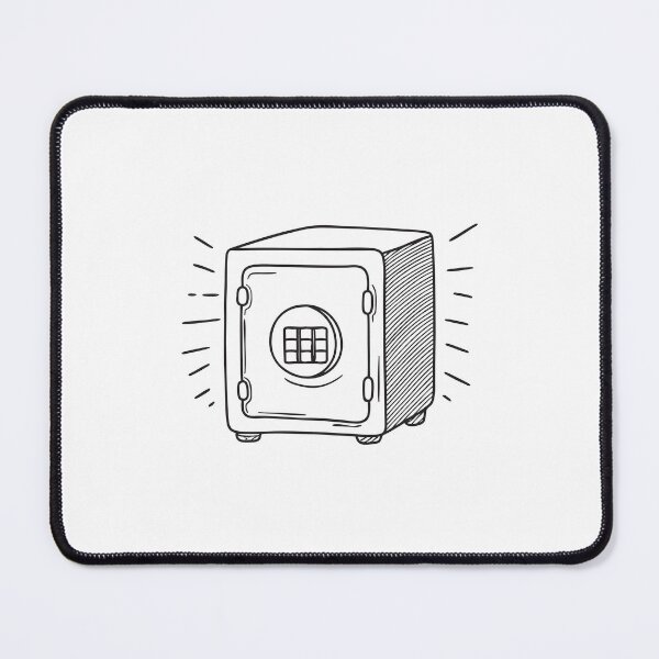 Item preview, Doodle illustration of a small vault with a keypad lock designed and sold by rasagamastore.