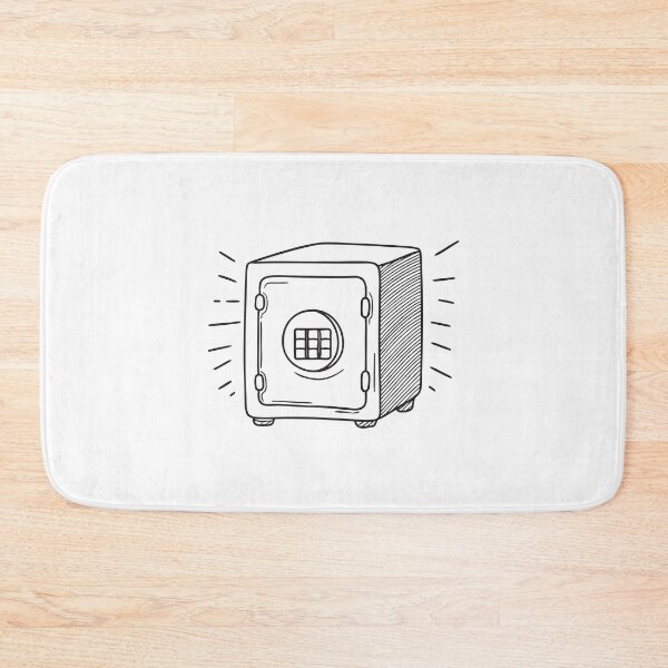 Item preview, Doodle illustration of a small vault with a keypad lock designed and sold by rasagamastore.