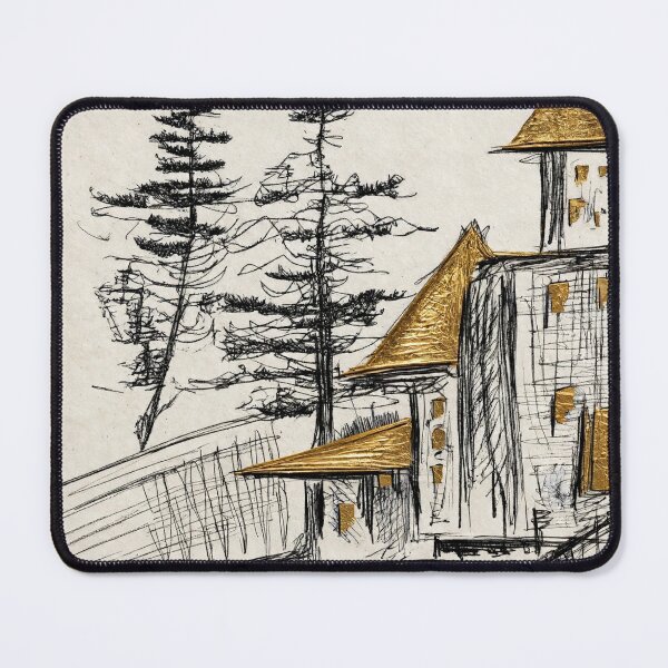 Item preview, ART03_The Golden Refuge Echoes of Silence Architecture Sketch designed and sold by Atillasanati.