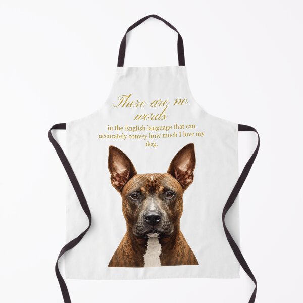 Item preview, Pitbull Basenji Mix Portrait Love Quote designed and sold by WaggingTailsCo.