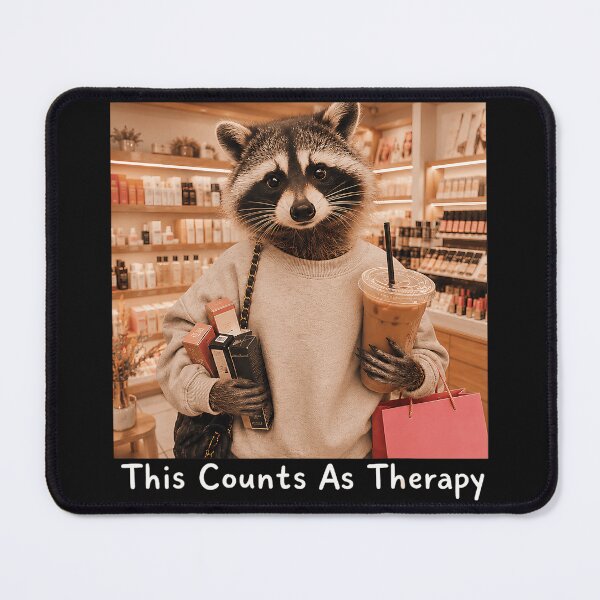 Item preview, This Counts As Therapy Raccoon Shopper Retail Therapy designed and sold by BrockmeyeSB.