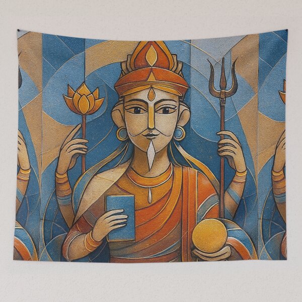 Item preview, Brahma illustration – Divine Hindu Mythology Art designed and sold by GalleryKauffeld.