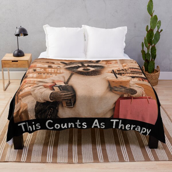 Item preview, This Counts As Therapy Raccoon Shopper Retail Therapy designed and sold by BrockmeyeSB.