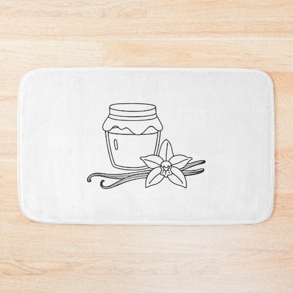 Item preview, Doodle illustration of a vanilla flower next to a jar of honey designed and sold by rasagamastore.