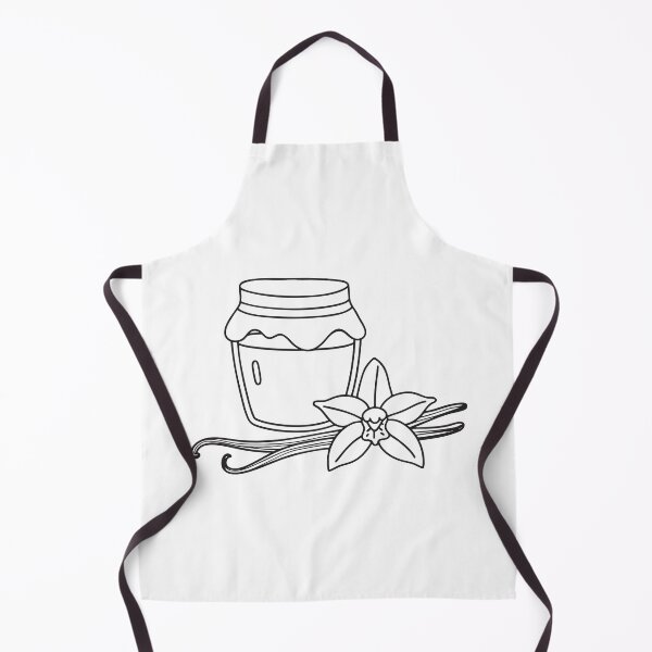 Item preview, Doodle illustration of a vanilla flower next to a jar of honey designed and sold by rasagamastore.