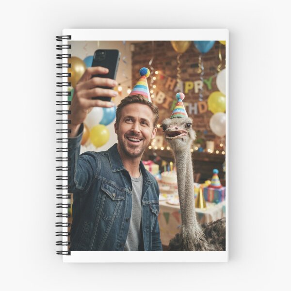 Item preview, Ryan gosling selfie ostrich ostrichs birthday cake memes happy Funny prank meme gift weird  designed and sold by CheeseBlueprint.