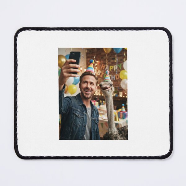 Item preview, Ryan gosling selfie ostrich ostrichs birthday cake memes happy Funny prank meme gift weird  designed and sold by CheeseBlueprint.