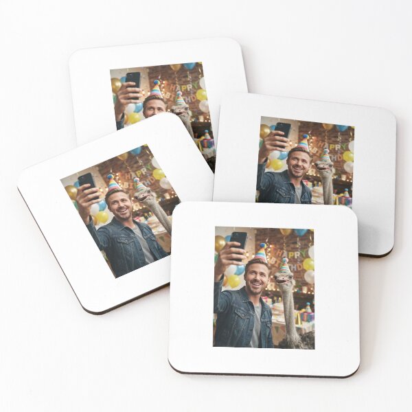 Item preview, Ryan gosling selfie ostrich ostrichs birthday cake memes happy Funny prank meme gift weird  designed and sold by CheeseBlueprint.