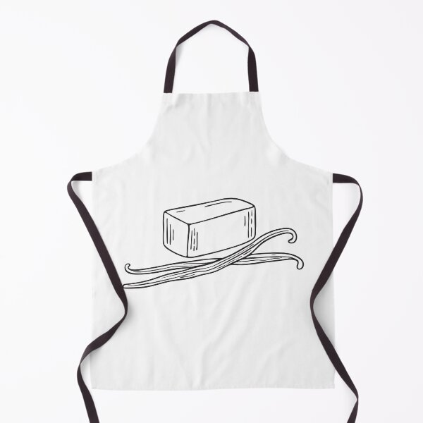 Item preview, Doodle illustration of a vanilla pod beside a block of butter designed and sold by rasagamastore.
