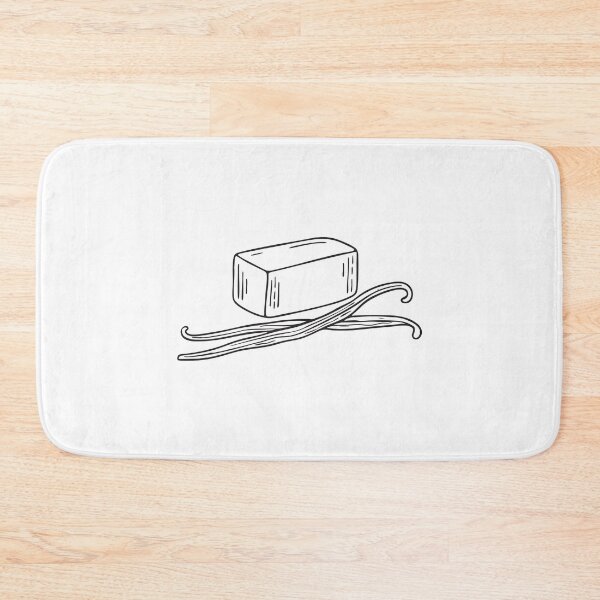 Item preview, Doodle illustration of a vanilla pod beside a block of butter designed and sold by rasagamastore.