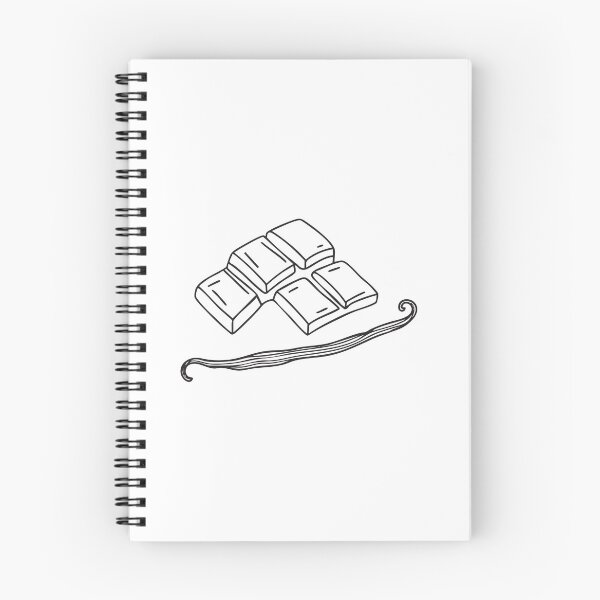 Item preview, Doodle illustration of a vanilla pod beside a chocolate bar designed and sold by rasagamastore.