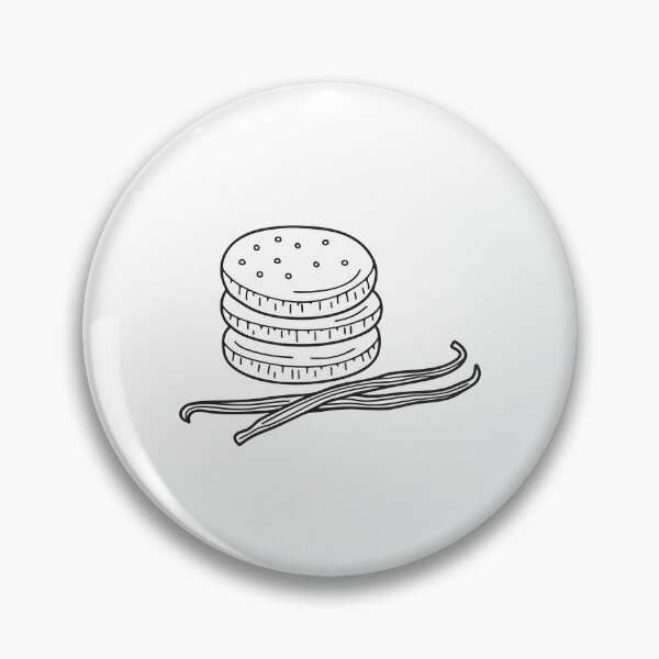 Item preview, Doodle illustration of a vanilla pod beside a stack of cookies designed and sold by rasagamastore.