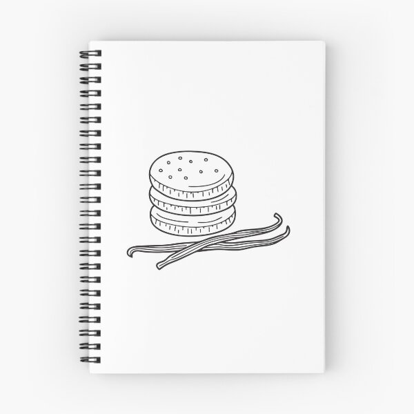 Item preview, Doodle illustration of a vanilla pod beside a stack of cookies designed and sold by rasagamastore.