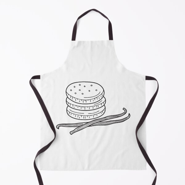 Item preview, Doodle illustration of a vanilla pod beside a stack of cookies designed and sold by rasagamastore.