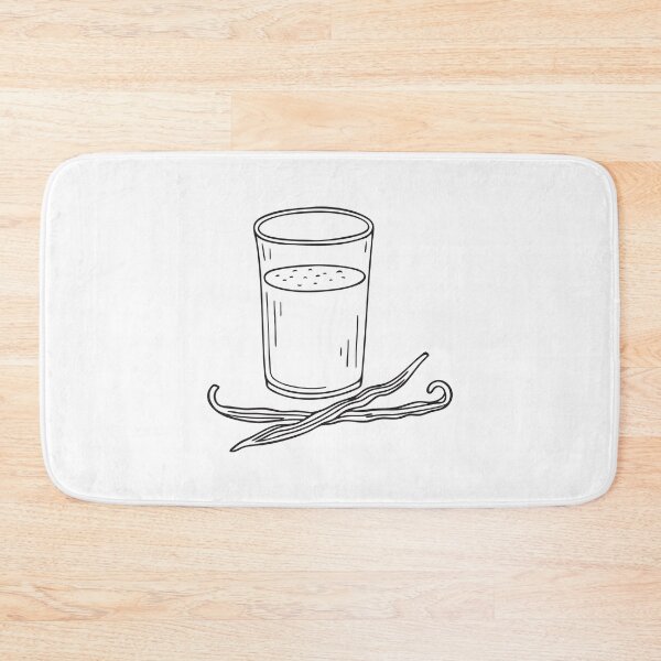 Artikelvorschau, Gekritzelte Illustration einer Vanilleschote neben einem Glas Milch entworfen und verkauft von rasagamastore.