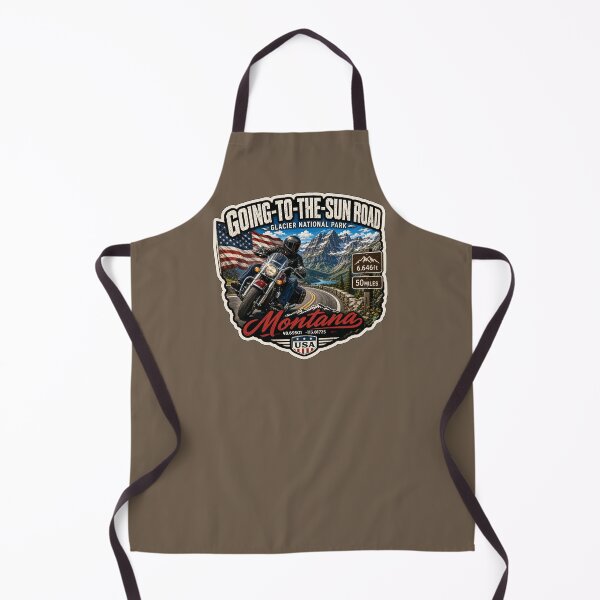 Item preview, Going-to-the-Sun Road Glacier National Park USA Motorcycle RV Car TShirt & Sticker 13 designed and sold by OuterShellUK.