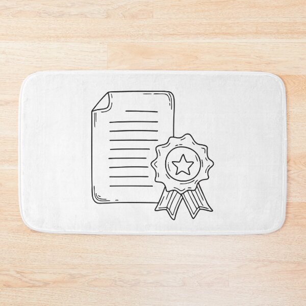 Item preview, Doodle illustration of a varsity badge beside a sheet of paper designed and sold by rasagamastore.