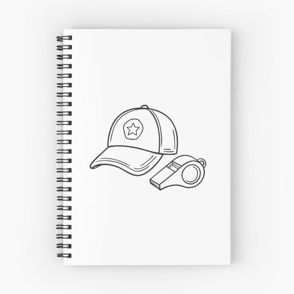 Item preview, Doodle illustration of a varsity cap next to a whistle designed and sold by rasagamastore.
