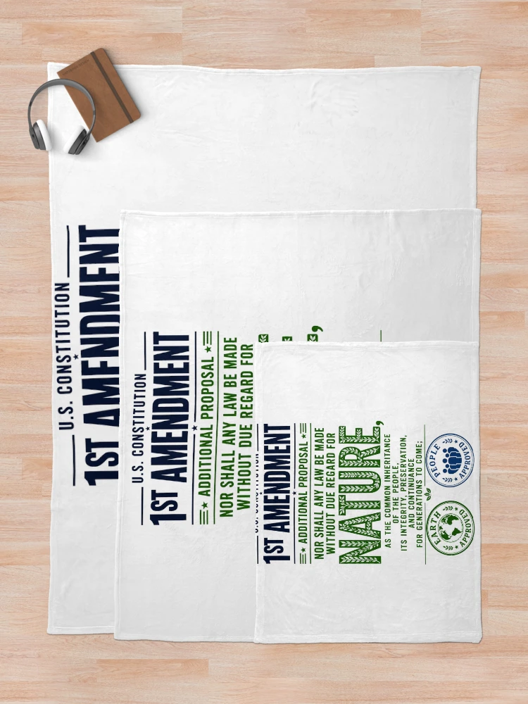 Thumbnail 5 of 6, Throw Blanket, First Amendment Nature Rights Proposal designed and sold by VisualWeight.