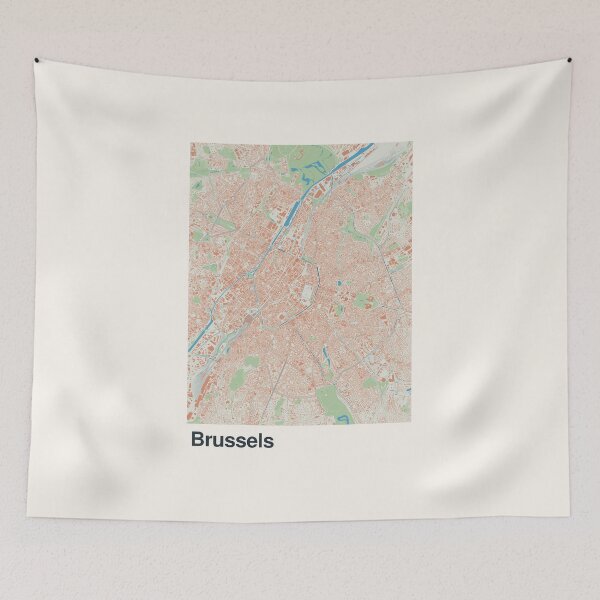 Item preview, Brussels Minimalistic Map Art designed and sold by MapsNerd.