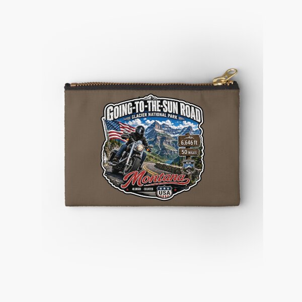 Item preview, Going-to-the-Sun Road Glacier National Park USA Motorcycle RV Car TShirt & Sticker 14 designed and sold by OuterShellUK.