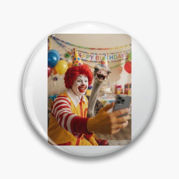 Item preview, Ronald mcdonald selfie ostrich ostrichs birthday cake memes happy Funny prank meme gift weird  designed and sold by CheeseBlueprint.