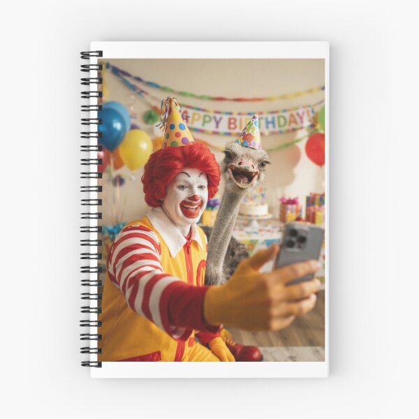 Item preview, Ronald mcdonald selfie ostrich ostrichs birthday cake memes happy Funny prank meme gift weird  designed and sold by CheeseBlueprint.