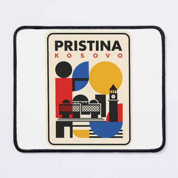 Item preview, Pristina Kosovo Bauhaus Geometric Travel Art designed and sold by riyao-rourke.