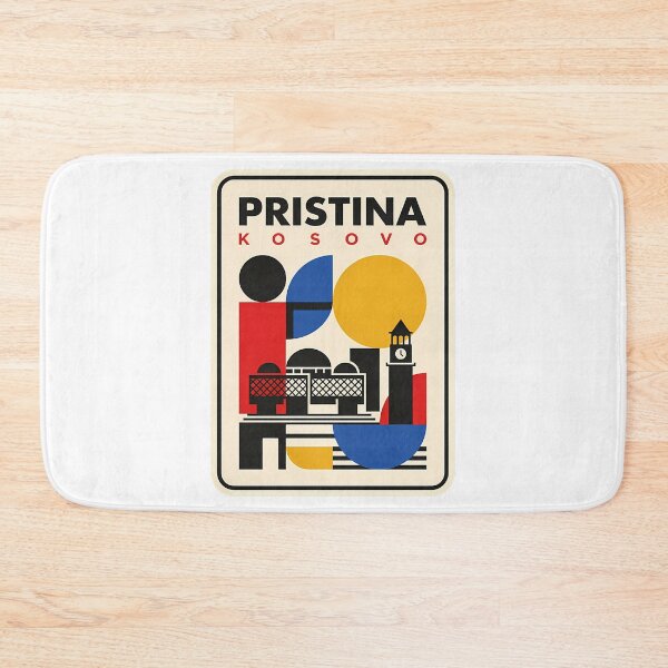 Item preview, Pristina Kosovo Bauhaus Geometric Travel Art designed and sold by riyao-rourke.
