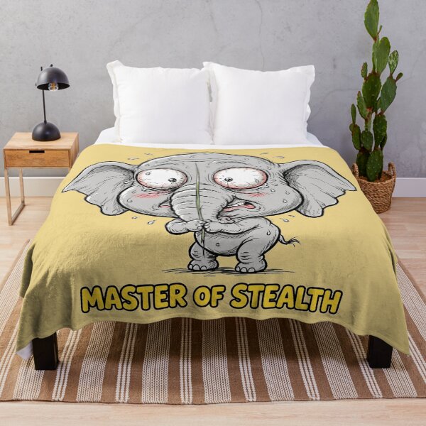 Item preview, Master of Stealth Funny Stressed Elephant designed and sold by puzzell.