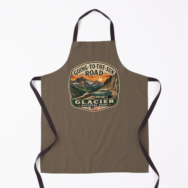 Item preview, Going-to-the-Sun Road Glacier National Park USA Motorcycle RV Car TShirt & Sticker 15 designed and sold by OuterShellUK.