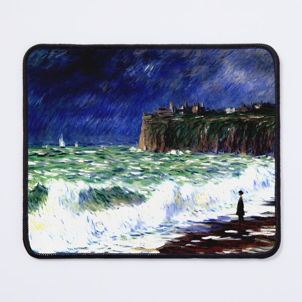 Item preview, The Beach at Fécamp: A Luminous Impressionist Seascape of Normandy’s Shoreline designed and sold by artdesignsnow.