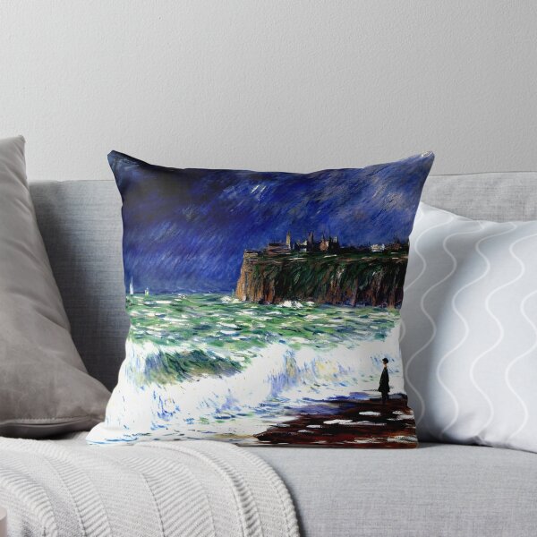 Item preview, The Beach at Fécamp: A Luminous Impressionist Seascape of Normandy’s Shoreline designed and sold by artdesignsnow.