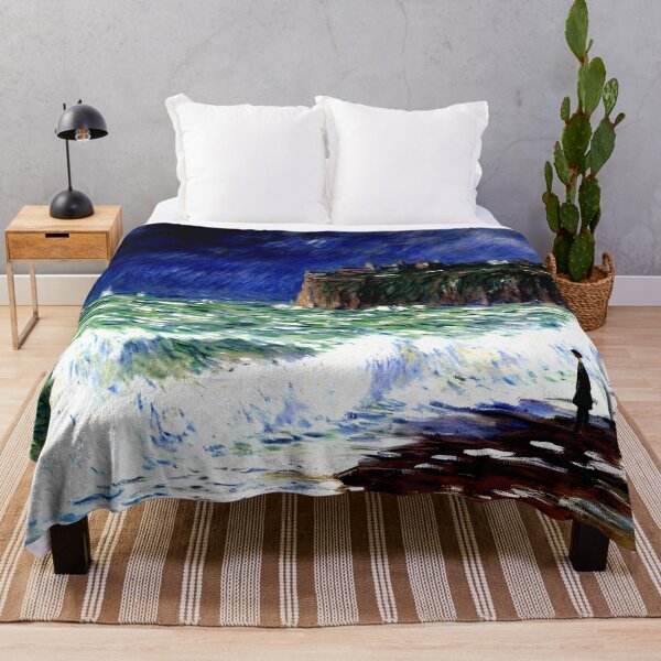 Item preview, The Beach at Fécamp: A Luminous Impressionist Seascape of Normandy’s Shoreline designed and sold by artdesignsnow.