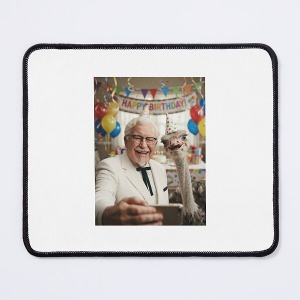 Item preview, Colonel sanders selfie ostrich ostrichs birthday cake memes happy Funny prank meme gift weird  designed and sold by CheeseBlueprint.