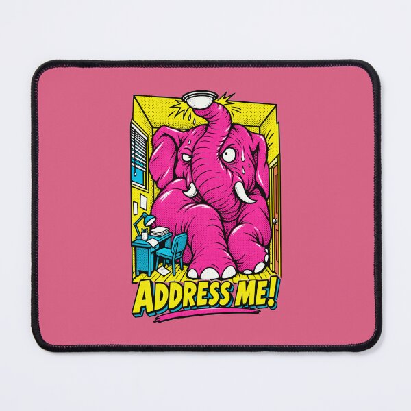 Item preview, Elephant in the Office – Address Me! – Work Humor Pop Art designed and sold by KungPowUnicorn.