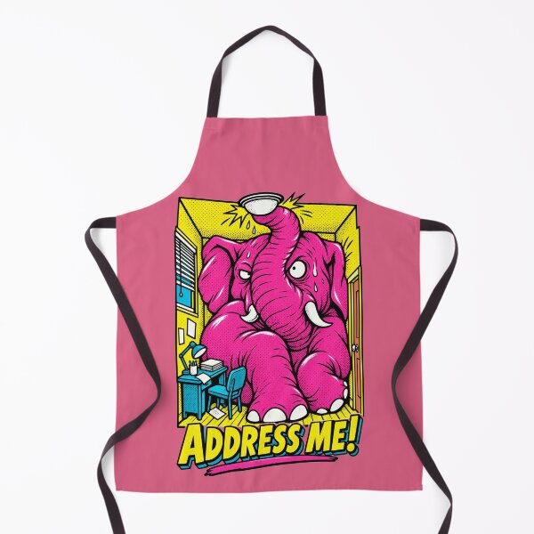 Item preview, Elephant in the Office – Address Me! – Work Humor Pop Art designed and sold by KungPowUnicorn.