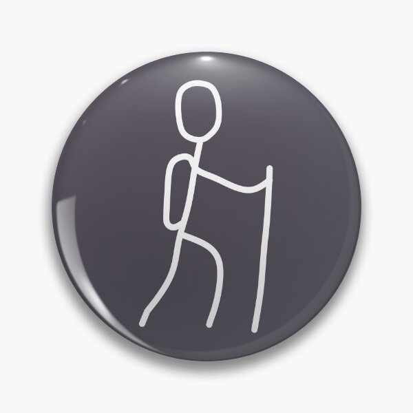 Item preview, Hiking simple sketch of hiker stickman designed and sold by hitNmiss.