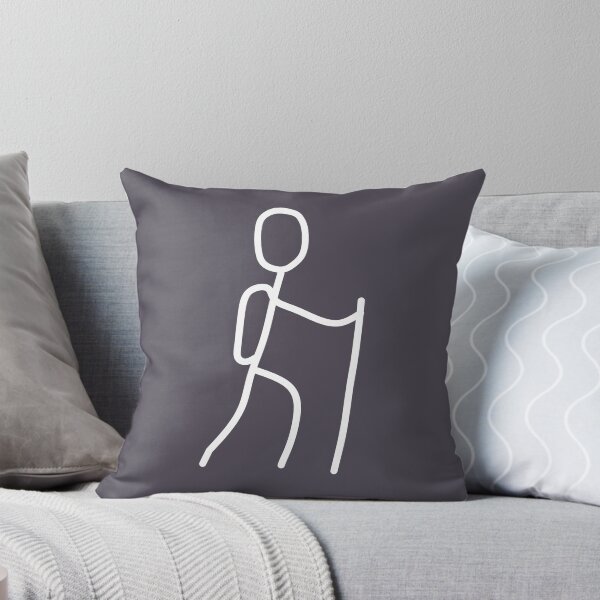 Item preview, Hiking simple sketch of hiker stickman designed and sold by hitNmiss.