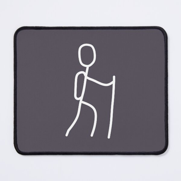Item preview, Hiking simple sketch of hiker stickman designed and sold by hitNmiss.