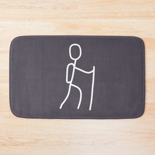 Item preview, Hiking simple sketch of hiker stickman designed and sold by hitNmiss.