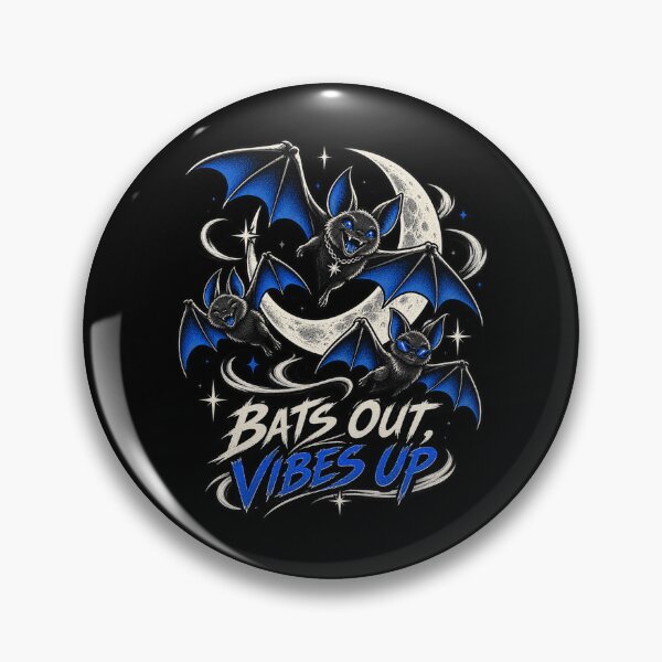 Item preview, Bats Out Vibes Up Halloween Bat Art designed and sold by FreshPixelArt.