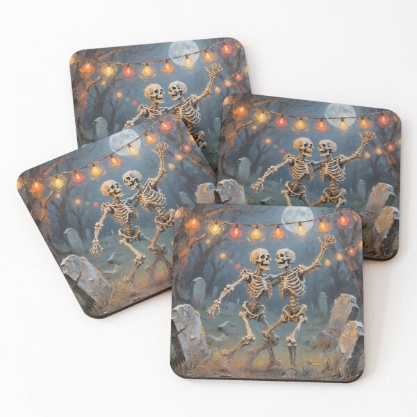 Item preview, Dancing Skeletons Under the Full Moon Halloween Gothic Party designed and sold by cr6zym1nd.