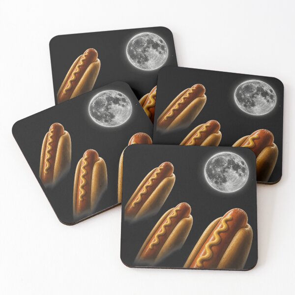 Item preview, Three Hot Dog Moon Meme Parody Funny Food Lover Humor designed and sold by BrockmeyeSB.