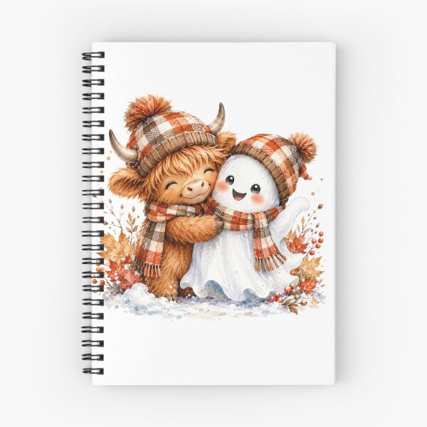 Item preview, Cute Highland Cow Scarecrow and Ghost Halloween designed and sold by Timeless Bond Designs.