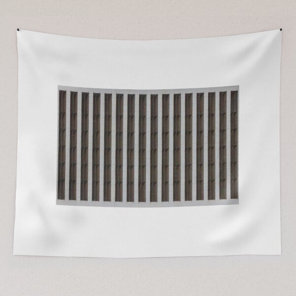 Item preview, Repetitive Vertical Ventilation Grilles on Modern Building Facade, Abstract Architectural Pattern designed and sold by Nmallia.