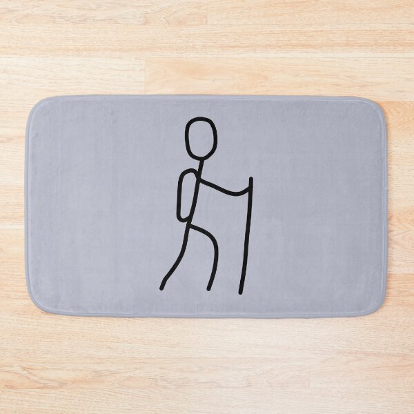 Item preview, Hiking simple sketch of stickman designed and sold by hitNmiss.