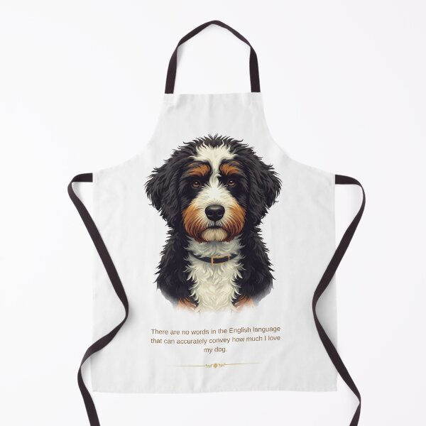 Item preview, Bernedoodle Color Portrait Dog Love Quote designed and sold by WaggingTailsCo.